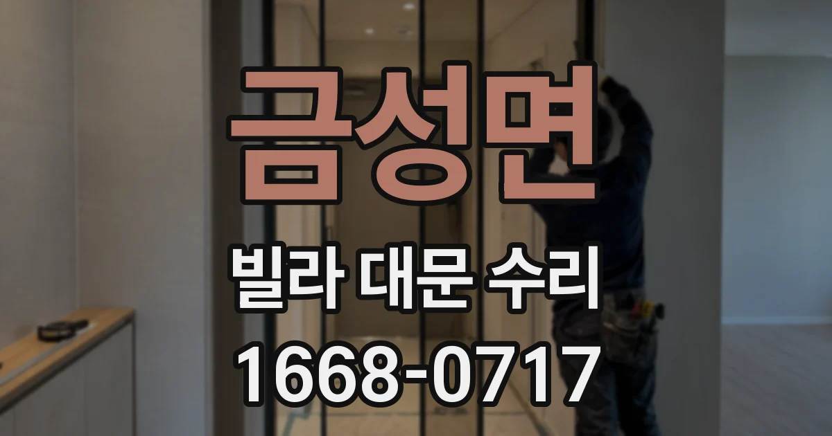 금성면 빌라 대문 수리