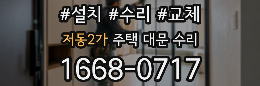 저동2가 주택 대문 수리