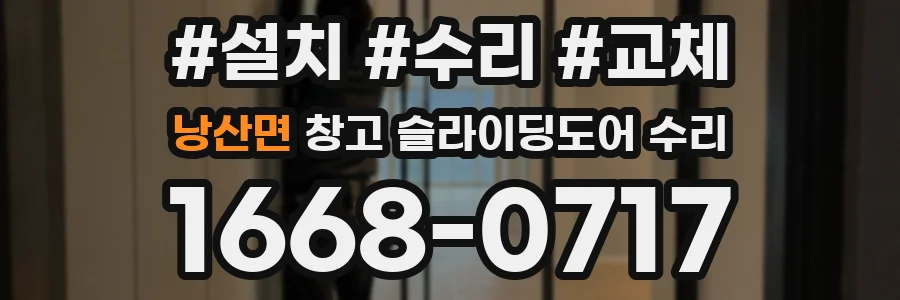 낭산면 창고 슬라이딩도어 수리
