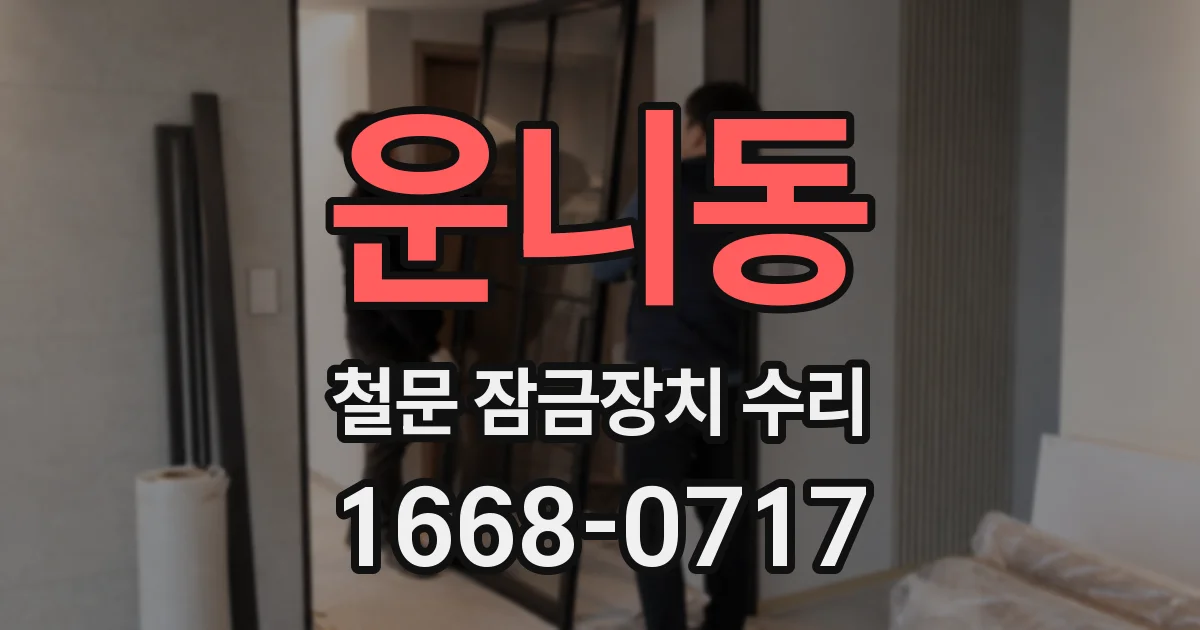 운니동 철문 잠금장치 수리