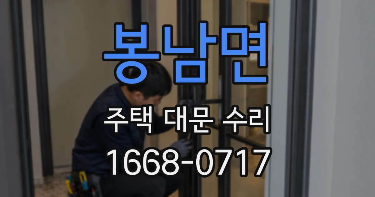 봉남면 주택 대문 수리