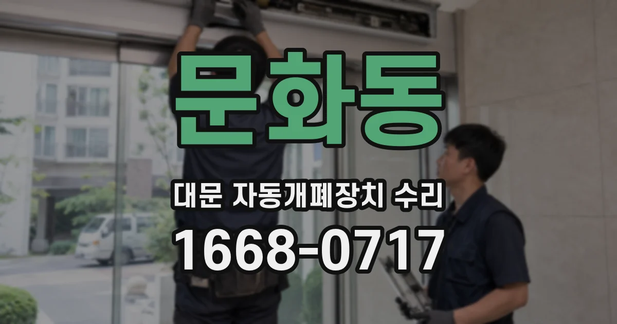 문화동 대문 자동개폐장치 수리