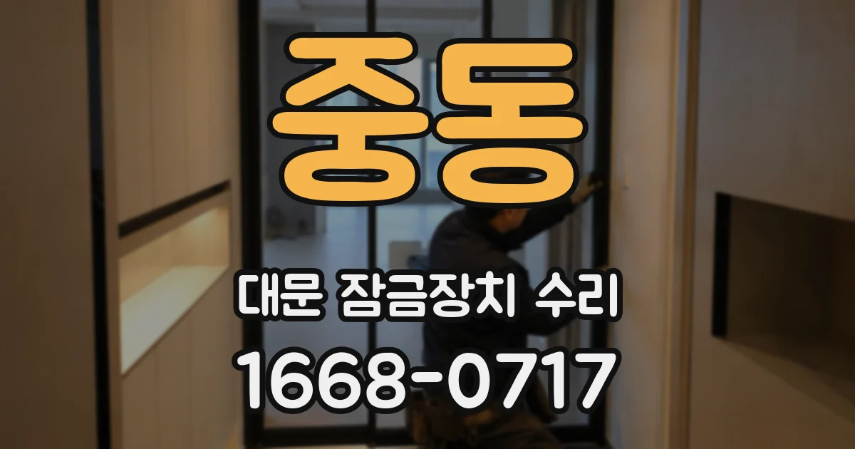 중동 대문 잠금장치 수리