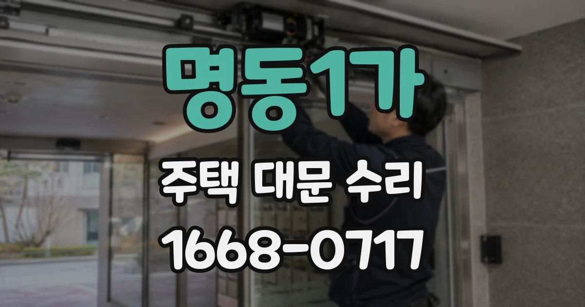 명동1가 주택 대문 수리