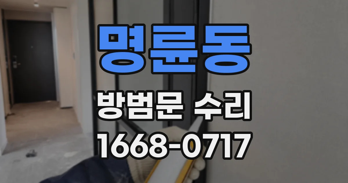명륜동 방범문 수리