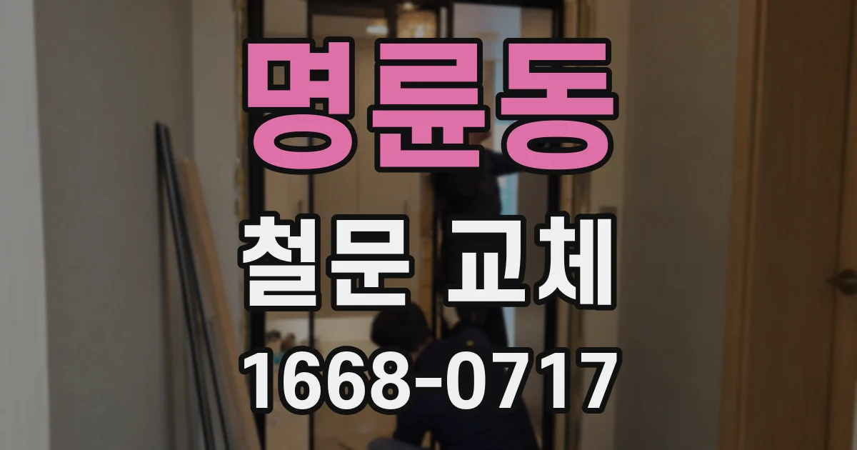 명륜동 철문 교체