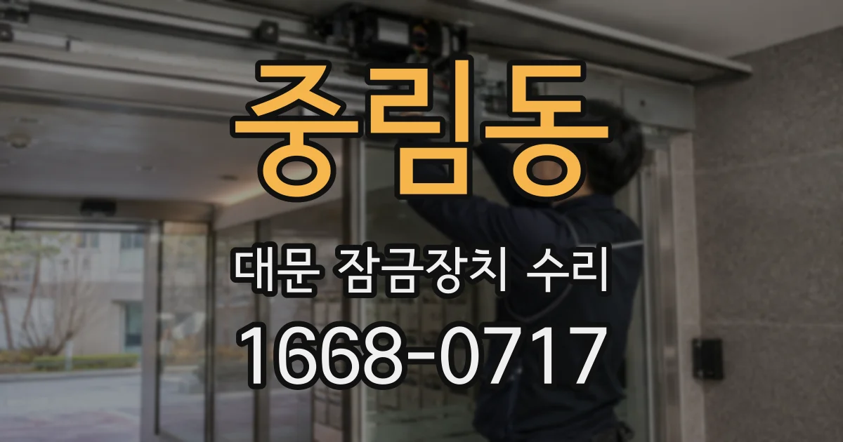 중림동 대문 잠금장치 수리