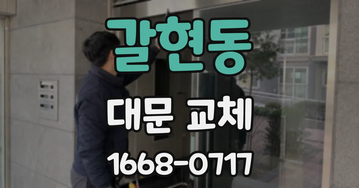 갈현동 대문 교체