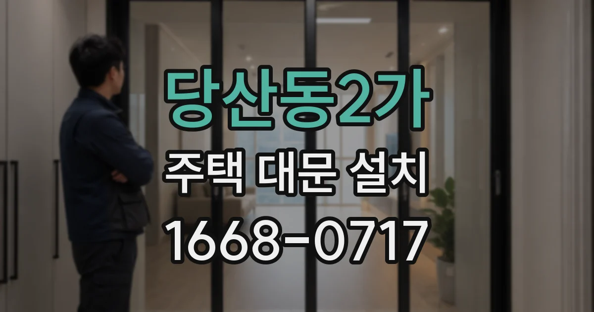당산동2가 주택 대문 설치
