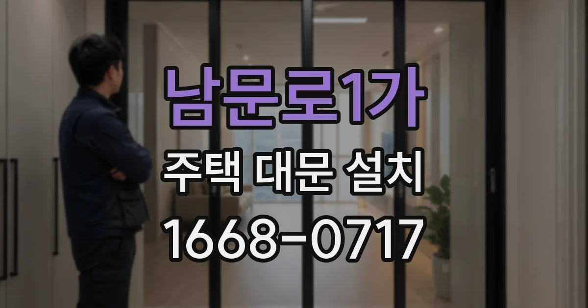 남문로1가 주택 대문 설치
