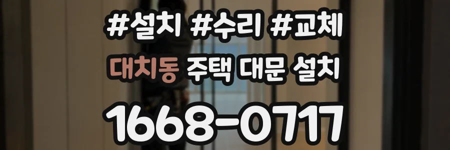 대치동 주택 대문 설치