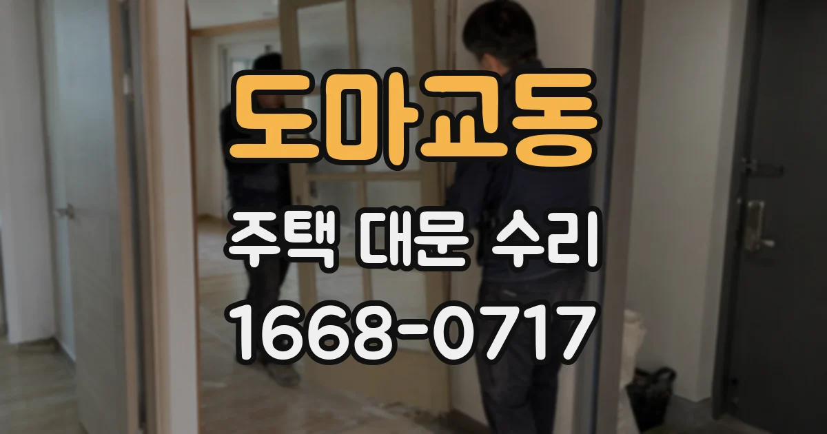 도마교동 주택 대문 수리