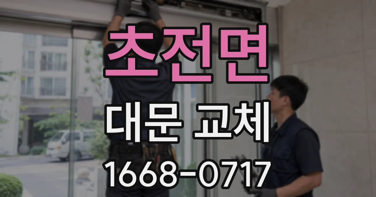 초전면 대문 교체