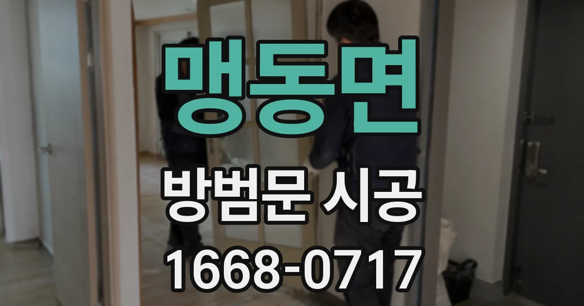 맹동면 방범문 시공