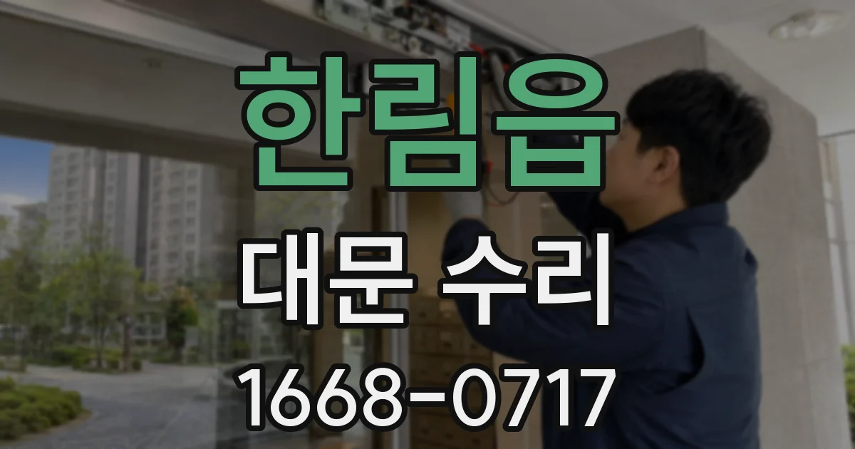 한림읍 대문 수리