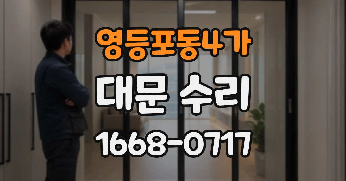 영등포동4가 대문 수리
