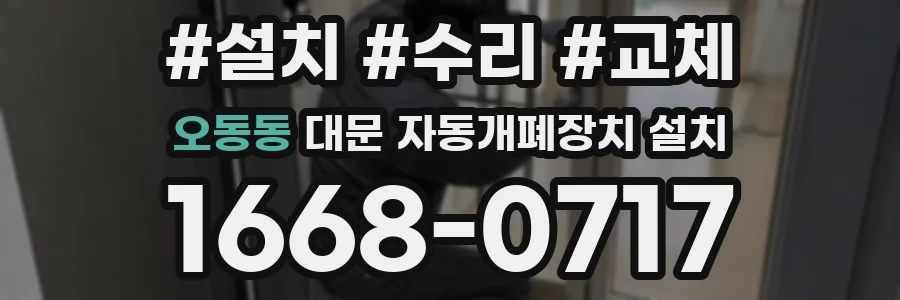 오동동 대문 자동개폐장치 설치