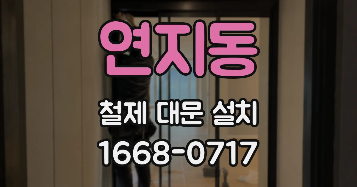 연지동 철제 대문 설치
