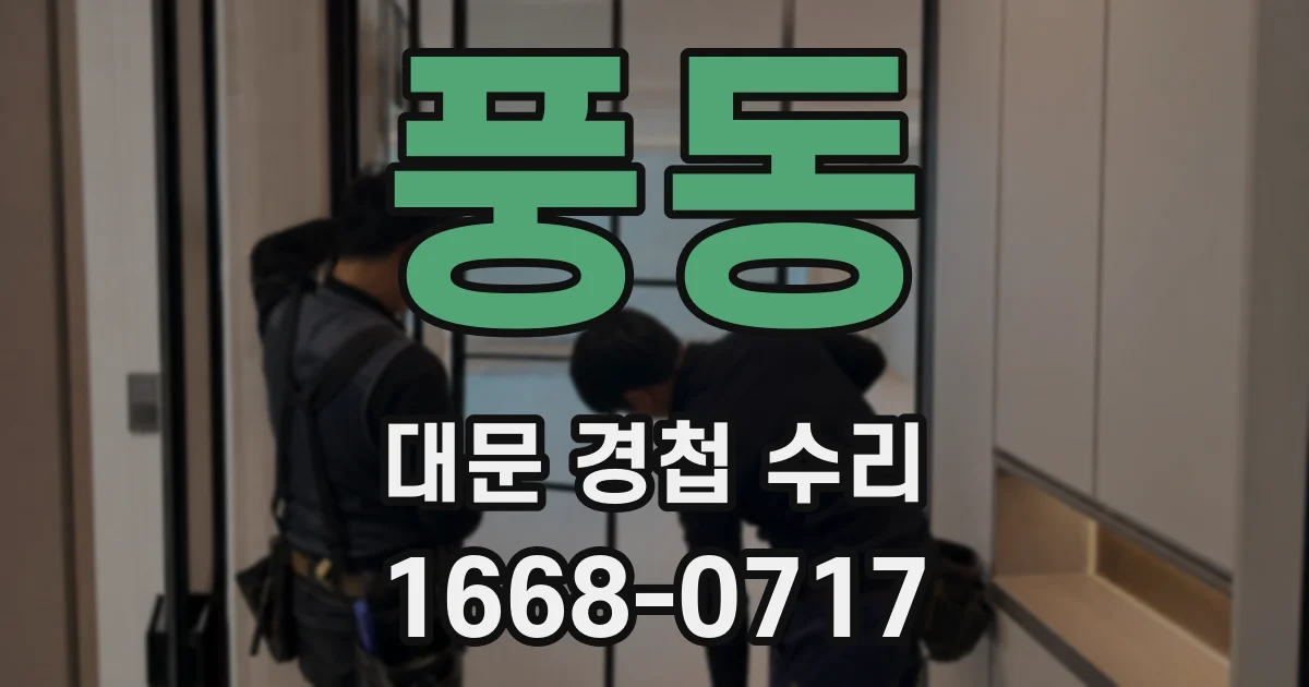 풍동 대문 경첩 수리