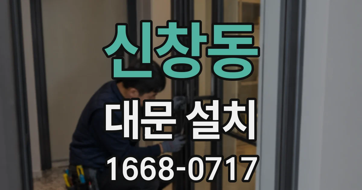 신창동 대문 설치