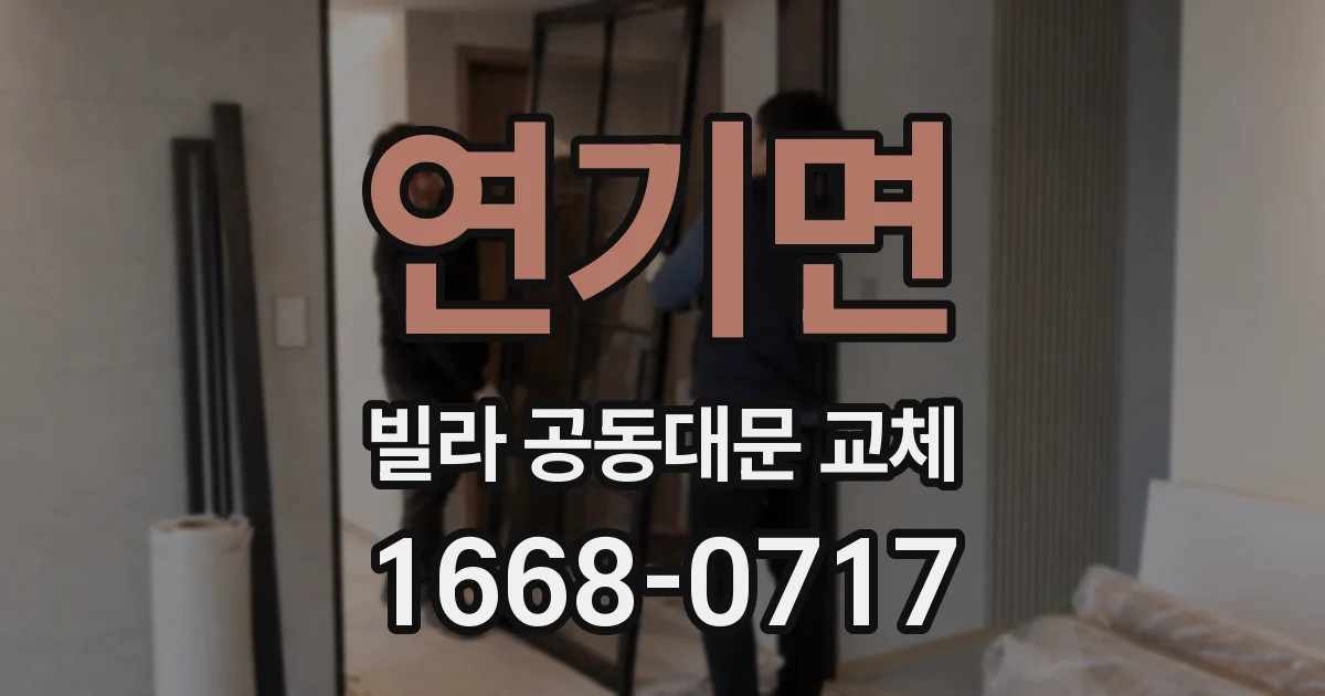연기면 빌라 공동대문 교체
