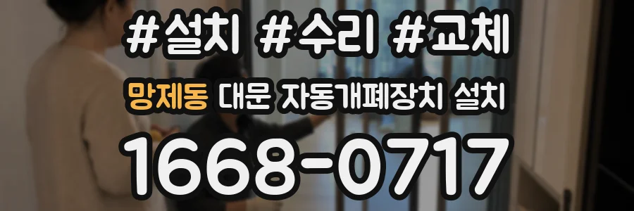 망제동 대문 자동개폐장치 설치