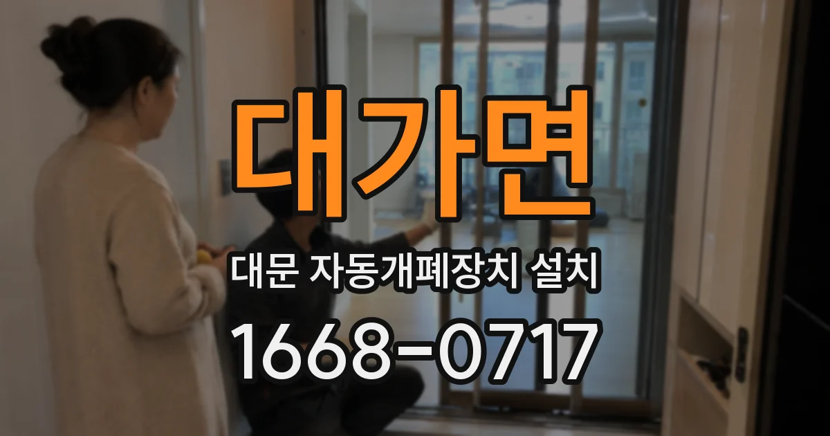 대가면 대문 자동개폐장치 설치