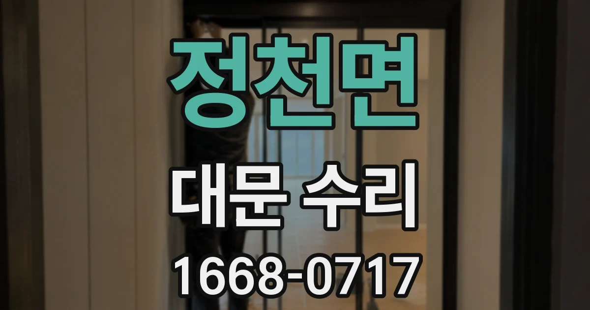 정천면 대문 수리
