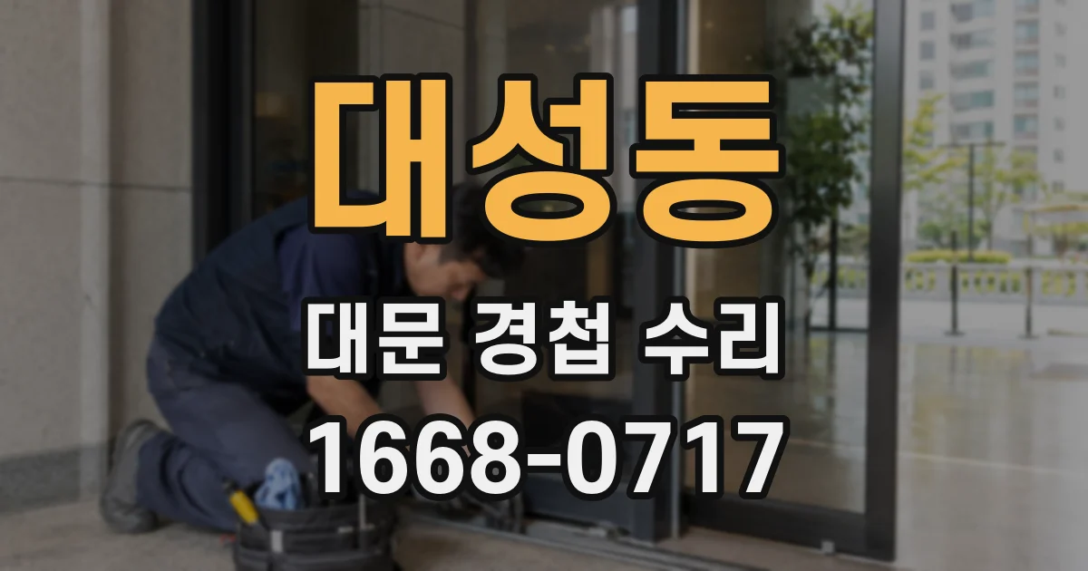 대성동 대문 경첩 수리