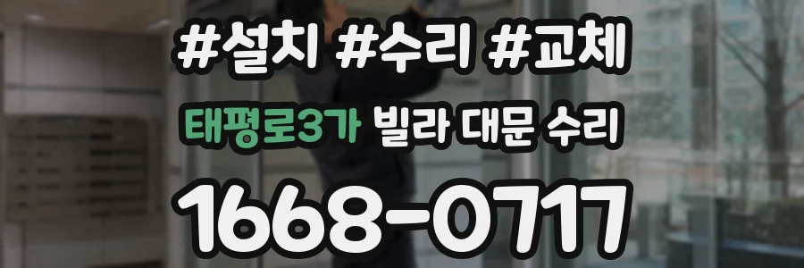태평로3가 빌라 대문 수리