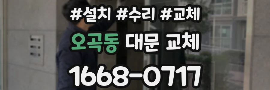 오곡동 대문 교체