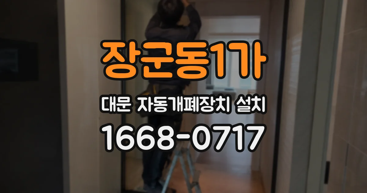 장군동1가 대문 자동개폐장치 설치