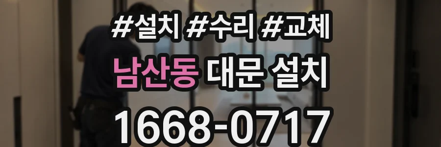 남산동 대문 설치