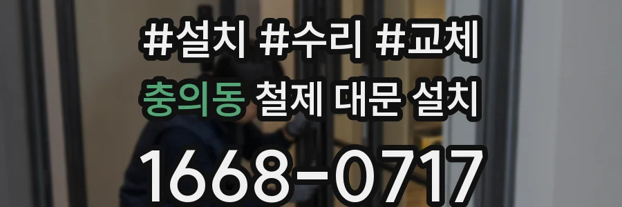 충의동 철제 대문 설치