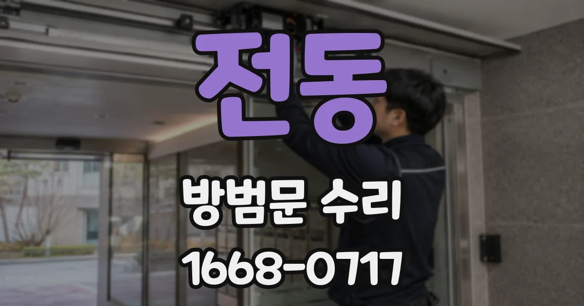 전동 방범문 수리