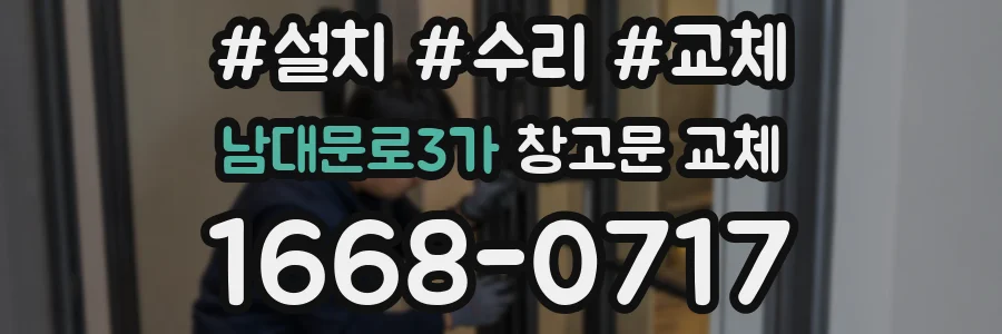 남대문로3가 창고문 교체