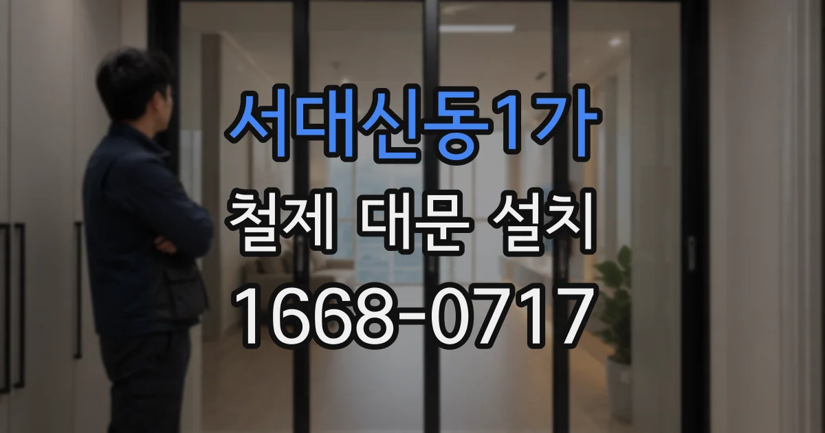 서대신동1가 철제 대문 설치