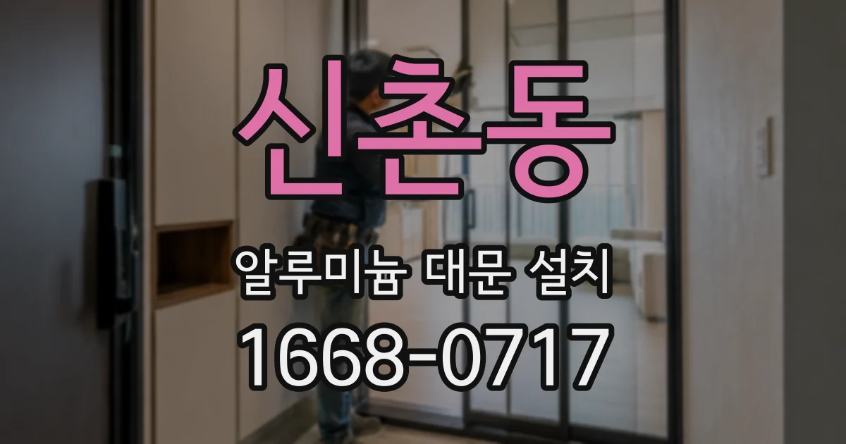 신촌동 알루미늄 대문 설치