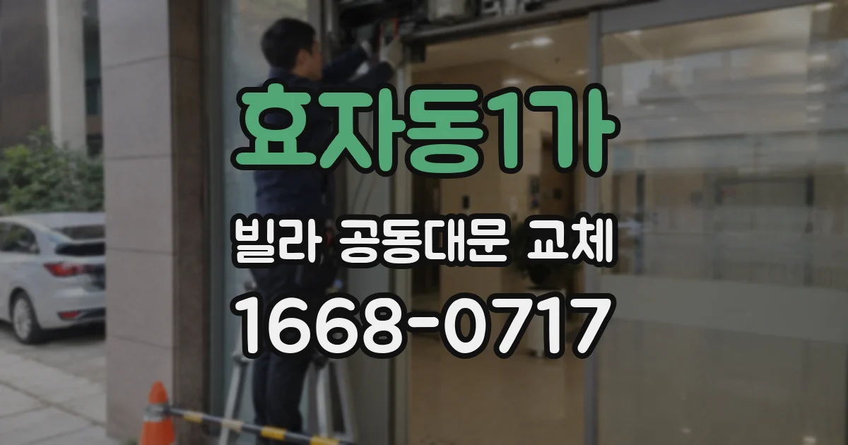 효자동1가 빌라 공동대문 교체