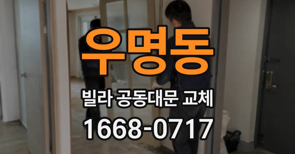 우명동 빌라 공동대문 교체