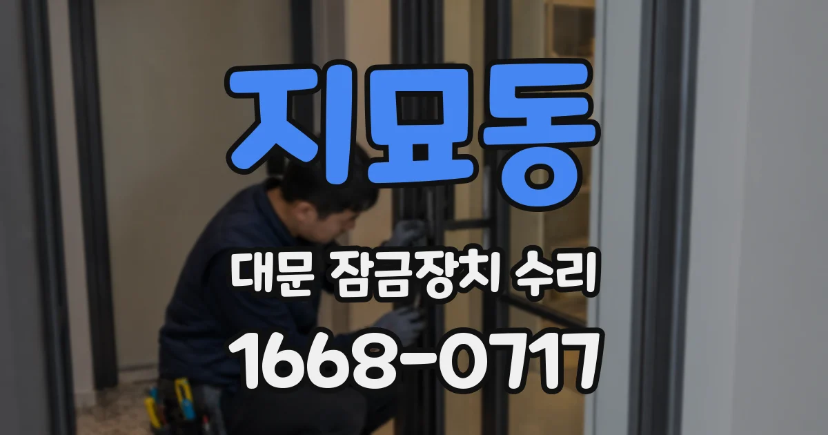 지묘동 대문 잠금장치 수리