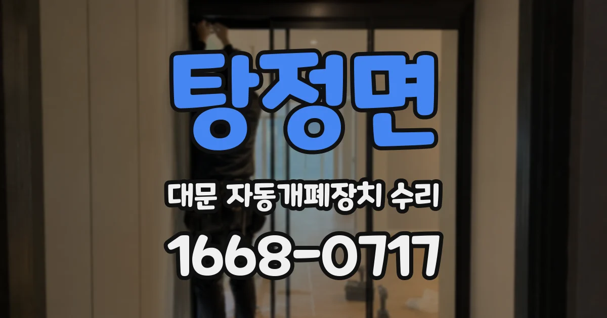 탕정면 대문 자동개폐장치 수리