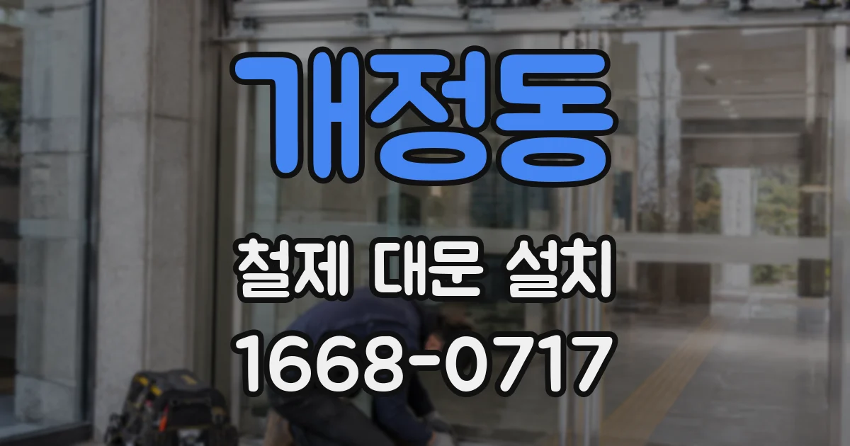 개정동 철제 대문 설치