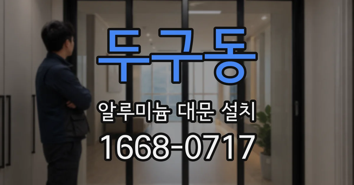 두구동 알루미늄 대문 설치