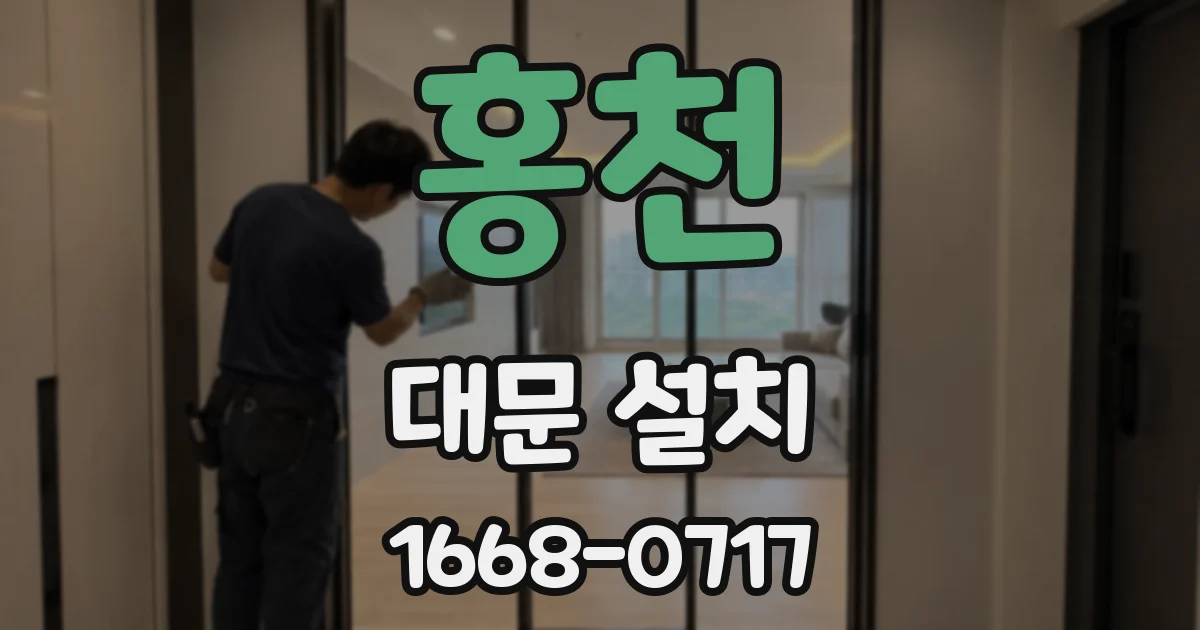 홍천 대문 설치