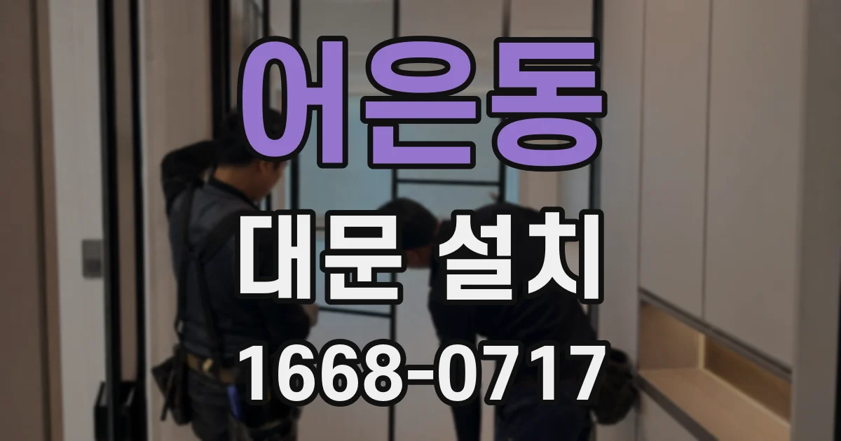 어은동 대문 설치