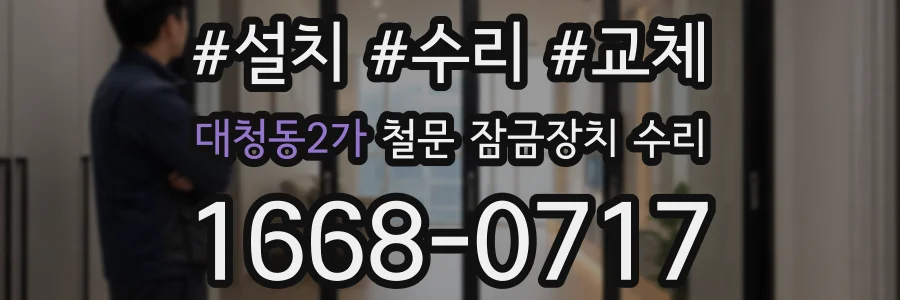 대청동2가 철문 잠금장치 수리