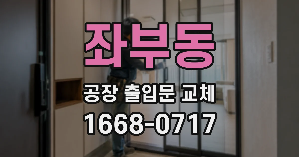 좌부동 공장 출입문 교체