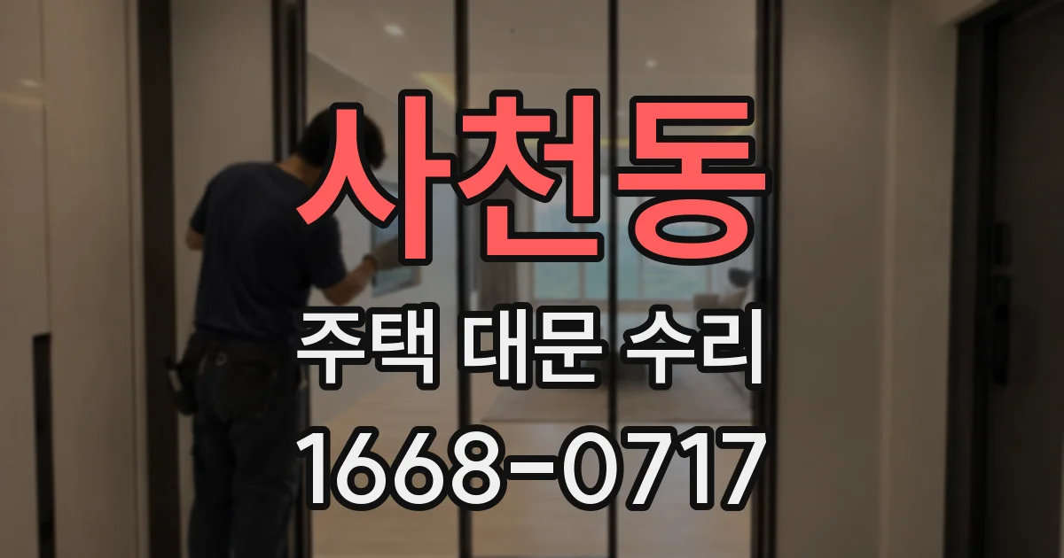 사천동 주택 대문 수리