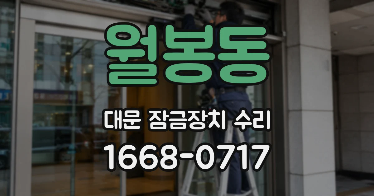 월봉동 대문 잠금장치 수리